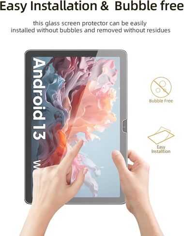 واقي شاشة لجهاز Apolosign EM101A/ApoloMedia EM101A Android 14 اللوحي الجديد، طبقة من الزجاج المقسى مضادة للخدش وحساسية عالية باللمس، عبوتان. in Kuwait