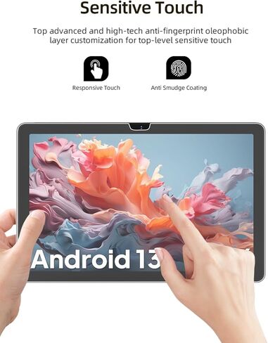 واقي شاشة لجهاز Apolosign EM101A/ApoloMedia EM101A Android 14 اللوحي الجديد، طبقة من الزجاج المقسى مضادة للخدش وحساسية عالية باللمس، عبوتان. in Kuwait
