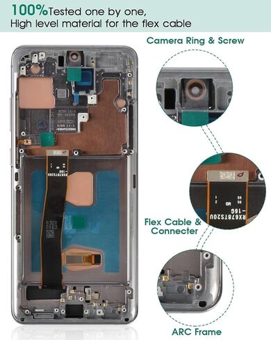 OLED for Samsung S20 Ultra 5g Screen Replacement for Samsung Galaxy S20 Ultra SM-G988U LCD Digitizer Repair for SM-G988U Screen Replacement Touch Display Assembly (with Fingerprint) (Cloud White) in Kuwait