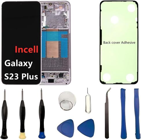 INCELL for Samsung Galaxy S23 Plus Screen Replacement S23Plus 5G LCD Display SM-S916U SM-S916U1 Display Touch Screen Assembly No Fingerprint. (with Green Frame+Back Cover Adhesive+Tools) in Saudi Arabia