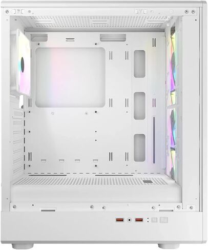 حقيبة كمبيوتر Cougar Airface Pure RGB Mid Tower ATX، تدعم وحدة معالجة الرسومات حتى 320 مم، لوحة جانبية شفافة، 4 مراوح RGB 120 مم مثبتة مسبقًا، أبيض in Kuwait