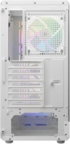 حقيبة كمبيوتر Cougar Airface Pure RGB Mid Tower ATX، تدعم وحدة معالجة الرسومات حتى 320 مم، لوحة جانبية شفافة، 4 مراوح RGB 120 مم مثبتة مسبقًا، أبيض in Kuwait