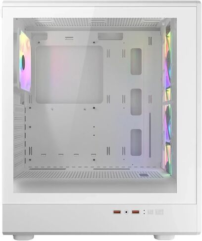 حقيبة كمبيوتر Cougar Airface Pure RGB Mid Tower ATX، تدعم وحدة معالجة الرسومات حتى 320 مم، لوحة جانبية شفافة، 4 مراوح RGB 120 مم مثبتة مسبقًا، أبيض in Kuwait