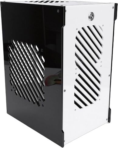 حافظة كمبيوتر ITX صغيرة، حافظة كمبيوتر أكريليك مدمجة مع تهوية 360 درجة، دعم اللوحة الأم ITX ومحركات أقراص SSD مقاس 4 × 2.5 بوصة، للمنزل والألعاب in Kuwait