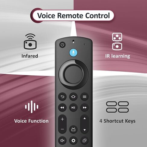 جهاز تحكم عن بعد بديل لجميع أجهزة تلفزيون سلسلة Fire، متوافق مع TV Cube/Stick 4K Max/4K، Stick (الجيل الثاني/الثالث/Lite/HD)، لأجهزة التلفاز الذكية Fire Insignia-Pioneer-TCL مع التحكم الصوتي in Kuwait