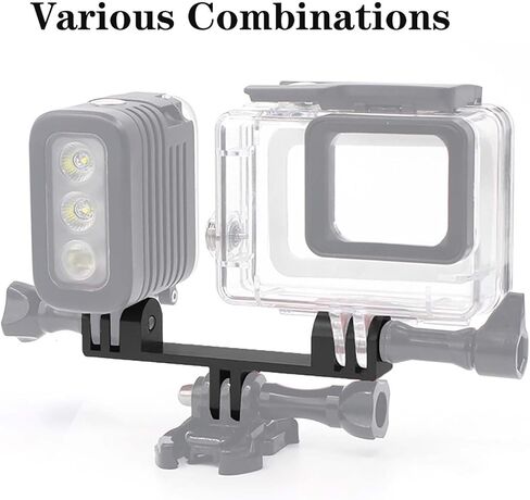 محول تركيب مزدوج من الألومنيوم لـ GoPro Hero 13 12 11 10 9 8 7 6 5 4 لـ DJI Osmo Action لـ AKASO وغيرها من كاميرات الحركة in Kuwait