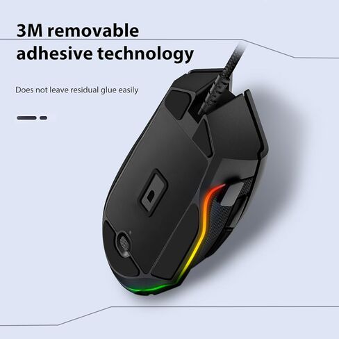2 Sets Basilisk V3 Ice Mouse Skates, PTFE Replacement Feet Compatible with Razer Basilisk V3 Customizable Ergonomic Gaming Mouse, Smooth Durable Upgrade Skates Pad (0.7mm/Black) in Kuwait