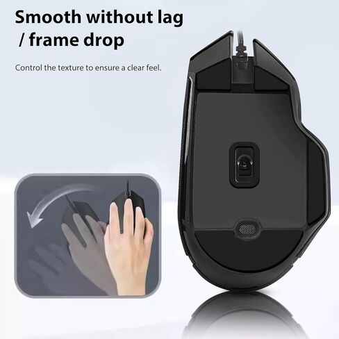 2 Sets Basilisk V3 Ice Mouse Skates, PTFE Replacement Feet Compatible with Razer Basilisk V3 Customizable Ergonomic Gaming Mouse, Smooth Durable Upgrade Skates Pad (0.7mm/Black) in Kuwait