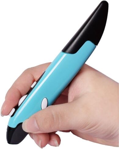 Wireless Optical Presenter Pen Mouse, 2.4GHz Presenter Vertical Pen Mouse Game Computer Accessories(Grey-Bluetooth) in Kuwait