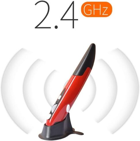 Wireless Optical Presenter Pen Mouse, 2.4GHz Presenter Vertical Pen Mouse Game Computer Accessories(Grey-Bluetooth) in Kuwait
