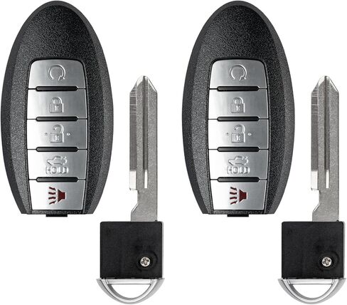 استبدال Vurkcy Key Fob لـ 2016 2017 2018 Nissan Altima Maxima Infiniti QX60 Q50/ 17 18 Q60 جهاز تحكم عن بعد للدخول بدون مفتاح للسيارة، KR5S180144014، 5 Btn، قطعتان in Kuwait