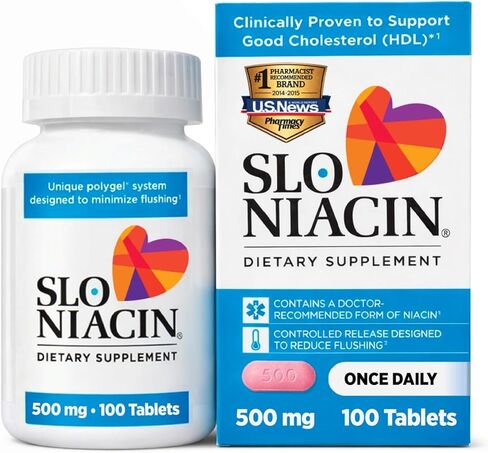 Slo-Niacin Polygel Controlled-Release Niacin, 500 mg, 100 Count in Saudi Arabia