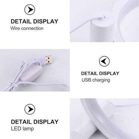 مصباح قراءة بجانب السرير قابل لإعادة الشحن عبر USB مع زر تعتيم، ضوء مكتب أبيض صغير الحجم لدراسة المكتب المنزلي، ضوء كتاب USB مزخرف لمنضدة الليل in Kuwait