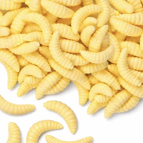 Fake Worms for Fishing – Realistic Soft Plastic Fishing Lures – Artificial Maggots & Waxworms for Panfish, Bluegill Lure Bait in Kuwait