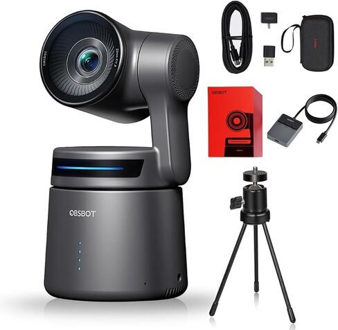 OBSBOT Tail Air with NDI Activated, Bundle with Wireless Multi-Cam 4K Streaming Camera AI Tracking & Gesture Control PTZ Webcam for YouTube Twitch Church HDMI USB-C Wireless Unlimited Connect in Saudi Arabia