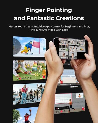 OBSBOT Tail Air with NDI Activated, Bundle with Wireless Multi-Cam 4K Streaming Camera AI Tracking & Gesture Control PTZ Webcam for YouTube Twitch Church HDMI USB-C Wireless Unlimited Connect in Saudi Arabia