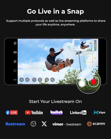 OBSBOT Tail Air with NDI Activated, Bundle with Wireless Multi-Cam 4K Streaming Camera AI Tracking & Gesture Control PTZ Webcam for YouTube Twitch Church HDMI USB-C Wireless Unlimited Connect in Saudi Arabia