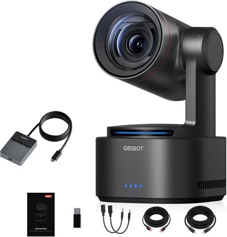 OBSBOT Tail 2, Bundle with Wireless Multi-Cam 4K Live Camera AI Tracking 2.0,5X Optical & 12x Hybrid Zoom,3-axis Gimbal,5000mAh Built-in Battery,Gesture Control,SDI/HDMI/IP/USB 3.0 Output in Kuwait