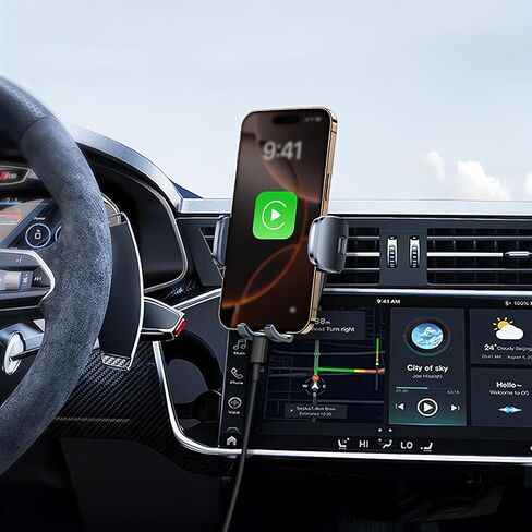 Car Carplay Cable for iPhone 17 16 15 Cable USB to USB C Cable[Apple MFi Certified] 5.4FT USB C Carplay Cord,iPhone 17 Charger Cord,iPhone 16 Car Charger,USB to Type C Cable Car Charging Cable(Black) in Kuwait