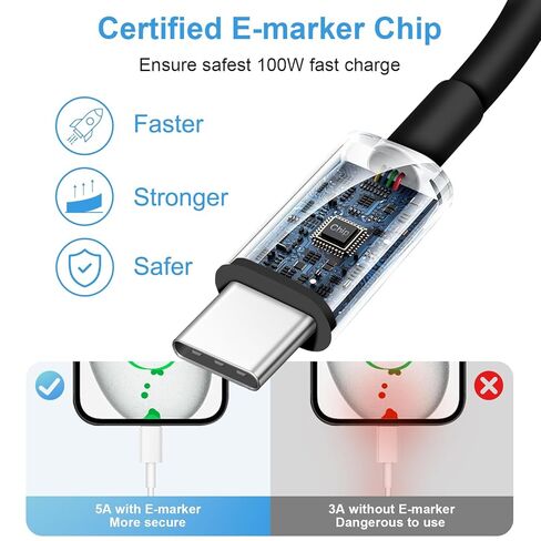 Car Carplay Cable for iPhone 17 16 15 Cable USB to USB C Cable[Apple MFi Certified] 5.4FT USB C Carplay Cord,iPhone 17 Charger Cord,iPhone 16 Car Charger,USB to Type C Cable Car Charging Cable(Black) in Kuwait