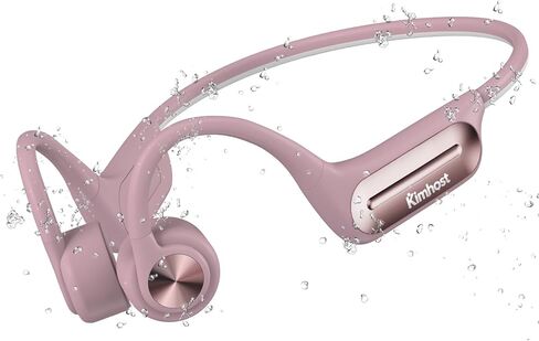 Bone Conduction Headphones, Open Ear Headphones with MP3 Mode 32GB, 10Hrs Playtime IP68 Waterproof Swimming Headphones Secure Fit for Running, Cycling, Work, Gift（Pink） in Kuwait