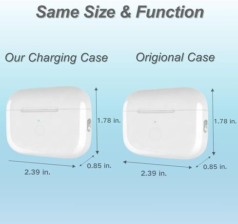 حافظة شحن بديلة لأجهزة AirPod Pro 2 والجيل الأول، حافظات شحن لاسلكية متوافقة مع AirPod Pro 1st / 2nd، شحن سلكي ولاسلكي، مزامنة اقتران بلوتوث، منفذ USB C in Kuwait