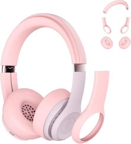 3 in 1 Silicone Protective Cover Compatible with Beats Solo 4 Headphones,Anti-Scratch Shockproof Earpads Cover/Shell Cover/Headband Cover,Soft Silicone Protector Accessories (Pink) in Kuwait