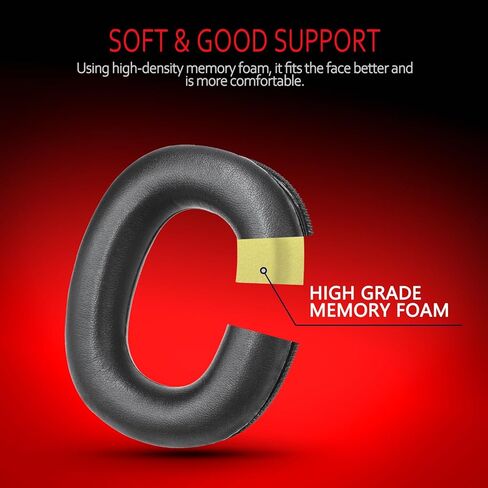 Krone Kalpasmos Marshall Monitor ii Ear Pads — Soft Memory Foam Noise Isolation, Easy Install,Protein Leather Replacement Cushions, Marshall Monitor 2 Headphones Replacement Pads in Kuwait
