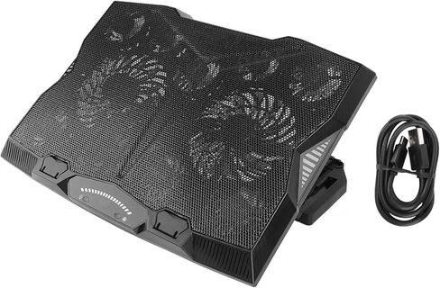 Laptop Cooler Stand, Multi Angle Adjustable 3400RPM High Speed 11 Fans Cooling Pad for Notebook Tablet Gaming ABS Material 5 Height Levels in Kuwait