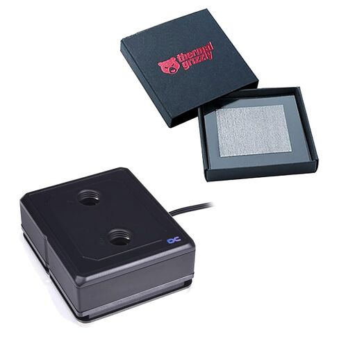 كتلة مياه وحدة المعالجة المركزية Alphacool Eisblock XPX Pro Aurora كاملة من النحاس مع ورقة KryoSheet الحرارية (33x33 مم) لحزمة وحدة المعالجة المركزية AMD AM5، أسود in Kuwait