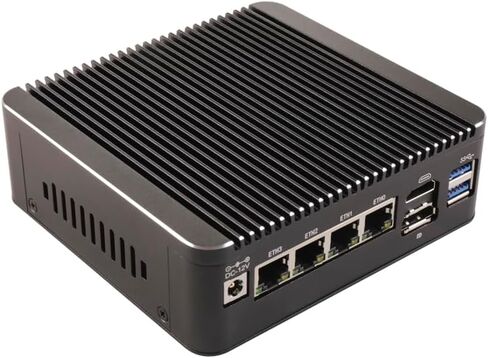 جهاز جدار الحماية الصغير، كمبيوتر صغير، OPNsense، VPN، جهاز توجيه الكمبيوتر، Pentium Gold 4417U RS، 4 x 2.5GbE I226-V LAN، HDMI، DP، فتحة SIM، Type-C، 0 ذاكرة وصول عشوائي، 0 تخزين، هيكل عظمي بدون نظام in Kuwait