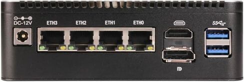 جهاز جدار الحماية الصغير، كمبيوتر صغير، OPNsense، VPN، جهاز توجيه الكمبيوتر، Pentium Gold 4417U RS، 4 x 2.5GbE I226-V LAN، HDMI، DP، فتحة SIM، Type-C، 0 ذاكرة وصول عشوائي، 0 تخزين، هيكل عظمي بدون نظام in Kuwait