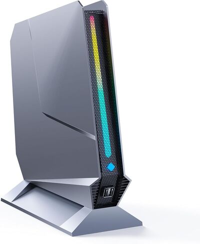 TOPGRO T1 Mini Gaming PC Core i9-9980HK/GTX1650 4G, Mini Computers 16GB DDR4, 1TB PCIe4.0 SSD, Mini Desktop PC RGB Lights, Win11 Pro/WiFi6E/BT5.3/1.0G LAN/2xHDMI 4K@60Hz Home&Office Gaming Computer in Saudi Arabia