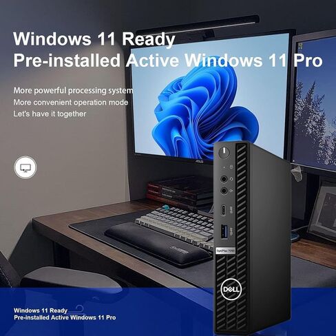 Dell OptiPlex 7090 Mini Desktop Computer, Intel Core i7-10700T up to 4.5Ghz, 16GB DDR4 RAM 256GB SSD, Keyboard & Mouse, 2 DisplayPort, Type-C, Windows 11 Pro (Renewed) in Kuwait