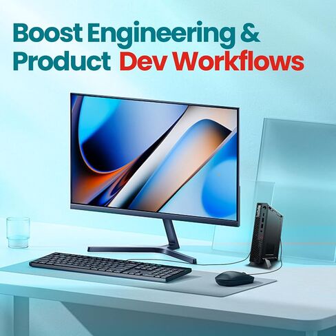 محطة عمل Lenovo ThinkStation P3 Tiny Mini Desktop، Intel Core i5-14500 Vpro، ذاكرة الوصول العشوائي DDR5 سعة 16 جيجابايت، SSD 512 جيجابايت NVMe، Win 11 Pro، محطة عمل Wi-Fi 6 Mini PC للهندسة والأعمال والمكتب in Kuwait