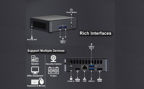 Intel NUC 11 Pro NUC11TNKV7 Tiger Canyon Performance Mini Desktop Computer/Mini PC/HTPC,Intel Core i7-1185G7 Processor Upto 4.8 GHz Turbo,4 Cores,8 Threads,Intel Iris Xe Graphics(Slim, Barebone) in Kuwait