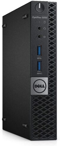 كمبيوتر سطح المكتب Dell OptiPlex 5050 Mini PC، Intel Core i7-6700T 2.8 جيجا هرتز، ذاكرة الوصول العشوائي 8 جيجا، 256 جيجا SSD، لوحة مفاتيح وماوس، USB Wi-Fi، Windows 11 Pro (متجدد) in Kuwait