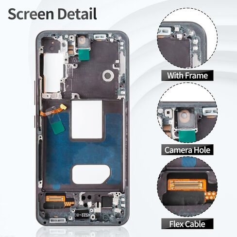 TFT for Samsung S22 5g Screen Digitizer for Samsung S22 5g LCD Screen Replacement for Galaxy SM-S901U Screen Display Touch Assembly with Frame Black (Without Fingerprint Function) in Kuwait