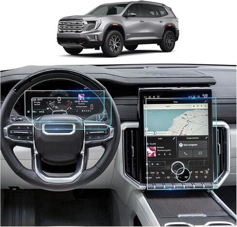 For 2024-2026 GMC Acadia Matte Anti-Glare Screen Protector For 2024 2025 2026 Acadia (Elevation/AT4/Denali) 15Inch+11Inch Touchscreen 2026 Acadia Accessories 9H Tempered Glass [NO Glare&Fingerprint] in Kuwait