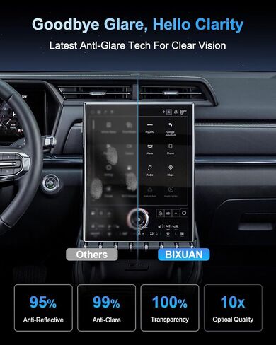 For 2024-2026 GMC Acadia Matte Anti-Glare Screen Protector For 2024 2025 2026 Acadia (Elevation/AT4/Denali) 15Inch+11Inch Touchscreen 2026 Acadia Accessories 9H Tempered Glass [NO Glare&Fingerprint] in Kuwait