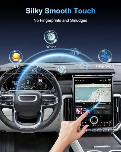 For 2024-2026 GMC Acadia Matte Anti-Glare Screen Protector For 2024 2025 2026 Acadia (Elevation/AT4/Denali) 15Inch+11Inch Touchscreen 2026 Acadia Accessories 9H Tempered Glass [NO Glare&Fingerprint] in Kuwait