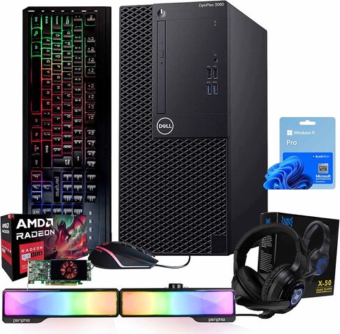 الكمبيوتر البرجي طراز OptiPlex 3060 من Dell | إنتل كور i5 | 32 جيجا رام | 250 جيجابايت NVMe M2 + 1 تيرابايت SSD | نفيديا آر إكس 550 4 جيجا | ويندوز 11 برو | AX200 واي فاي 6 + بلوتوث | لوحة المفاتيح والفأرة | مكبرات الصوت وسماعات الرأس (متجددة) in Kuwait