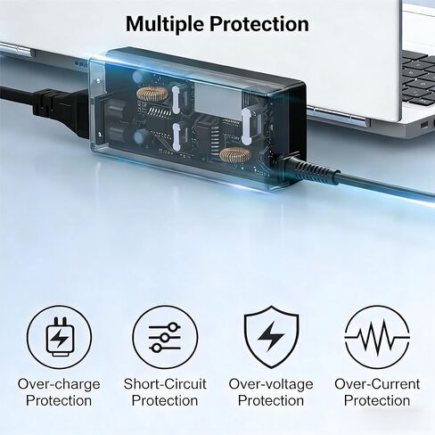 شاحن كمبيوتر محمول متوافق مع محول طاقة التيار المتردد Dell 65W 45W سلك إمداد الكمبيوتر، طرف أسطواني 7.4 مم in Kuwait