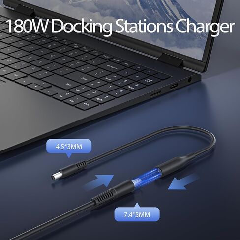 180W AC Power Adapter Compatible with Dell Docking Station WD19 WD15 WD22TB4 UD22 TB16 D6000 Docking Station G15 G7 G5 G3 Alienware 13 15 17 M17 M15 M17X, Precision 7560 7550 7670 3530 Power Supply in Kuwait