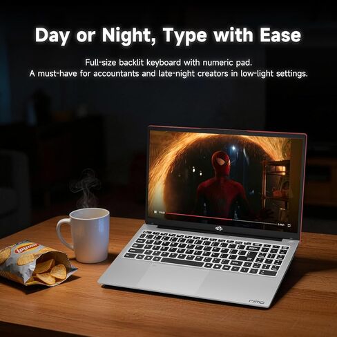 كمبيوتر محمول NIMO مقاس 15.6 بوصة IPS FHD-Student، وذاكرة وصول عشوائي 8 جيجابايت وذاكرة وصول عشوائي 256 جيجابايت SSD N150 (Beat to i3-10110U، 4 مراكز تصل إلى 3.6 جيجا هرتز) كمبيوتر مع ضمان لمدة عامين، 65 وات من النوع C، بصمة الإصبع، لوحة مفاتيح بإضاءة خلف in Kuwait