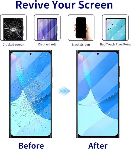 قطعة بديلة لشاشة OLED لهاتف Samsung Galaxy S23 Ultra 5G (SM-S918U/S918A/S918W) مجموعة عرض رقمية تعمل باللمس مقاس 6.78 بوصة مع إطار، متوافقة مع بصمات الأصابع، مجموعة أدوات إصلاح باللون الأخضر in Kuwait