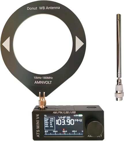 Upgraded ATS MINI V4B Radios with Exquisite Metal Shell, SI4732 Pocket Shortwave Radio, Portable AM/FM/LSB/USB Full Band Receiver, with Built-in Headphone Amplifier, Speaker and Hi-Z in Kuwait
