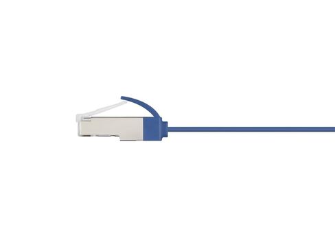كابل تصحيح Monoprice Cat6A Ethernet - حذاء مسطح نحيف U/FTP 30AWG مصبوب بطول 50 قدم أزرق in Kuwait