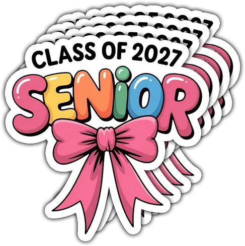 4Pcs Senior 2027 Sticker, Graduation Class of 2027 Stickers, Motivational Senior Year Sticker Pack for Water Bottles, Laptop, Planner, Scrapbook, and Gifts, Perfect for Students and Graduates. 3in in Kuwait