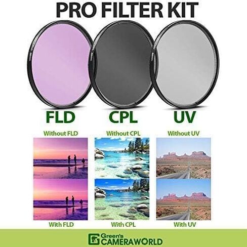 حزمة عدسة Nikon AF-S DX NIKKOR مقاس 18-105 مم f/3.5-5.6G ED VR طراز الولايات المتحدة الأمريكية (2179) مع حافظة عدسة مبطنة + طقم مرشح ماكرو + فلاتر عدسات UV وCPL وFL + غطاء توليب + حافظة غطاء العدسة + مجموعة تنظيف in Kuwait
